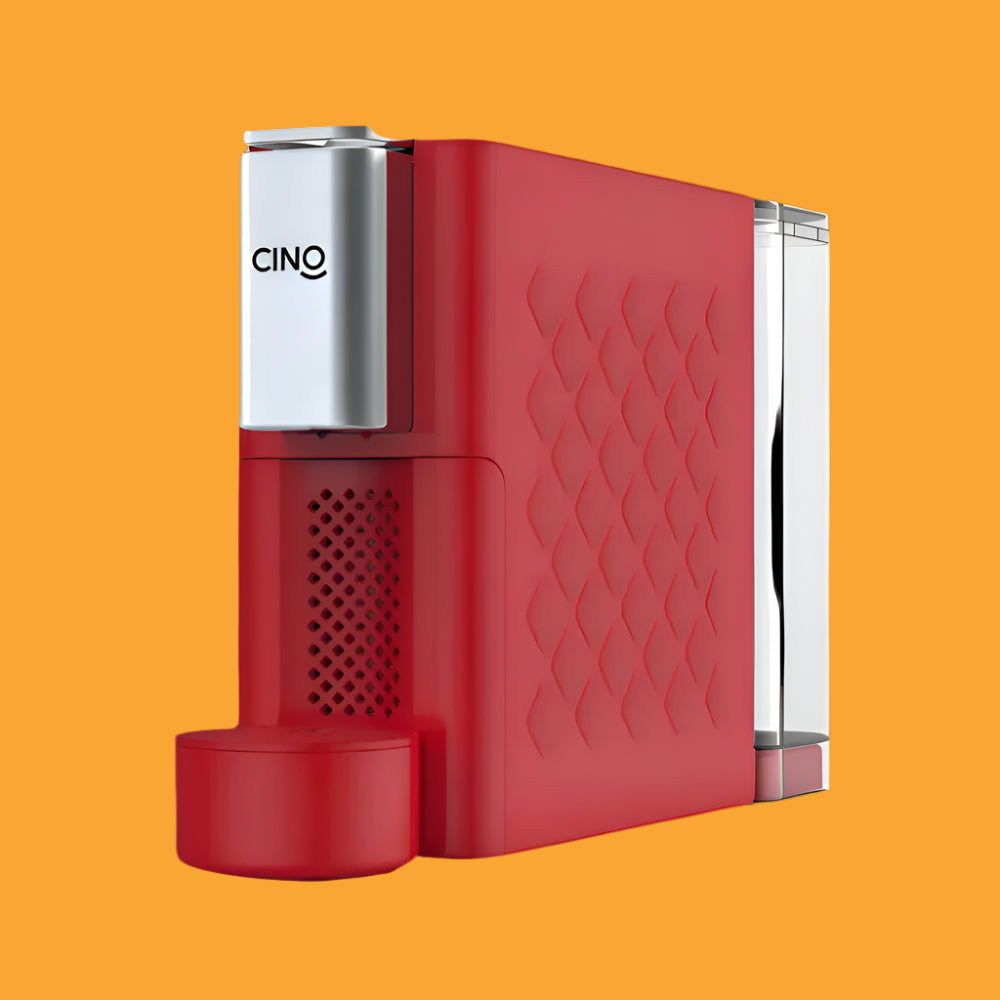 Cino Maria Red Capsules Machine + 10 free Dimello Espresso Capsules Forte Lungo