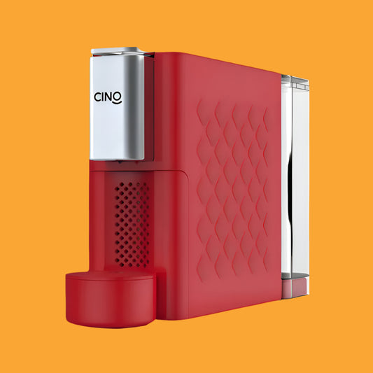 Cino Maria Red Capsules Machine + 10 free Dimello Espresso Capsules Forte Lungo
