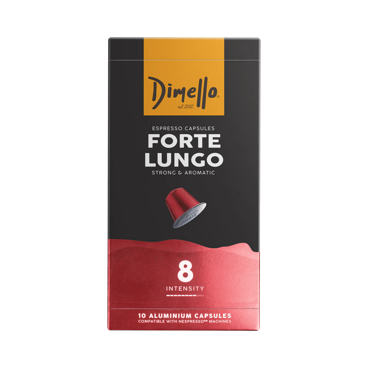 Cino Maria Red Capsules Machine + 10 free Dimello Espresso Capsules Forte Lungo